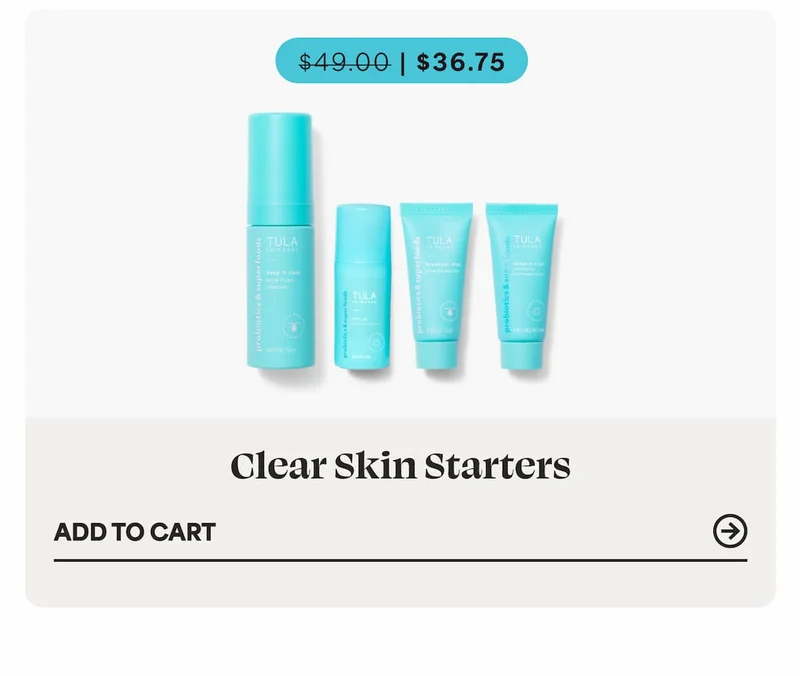 Clear Skin Starters $49.00 → $36.75