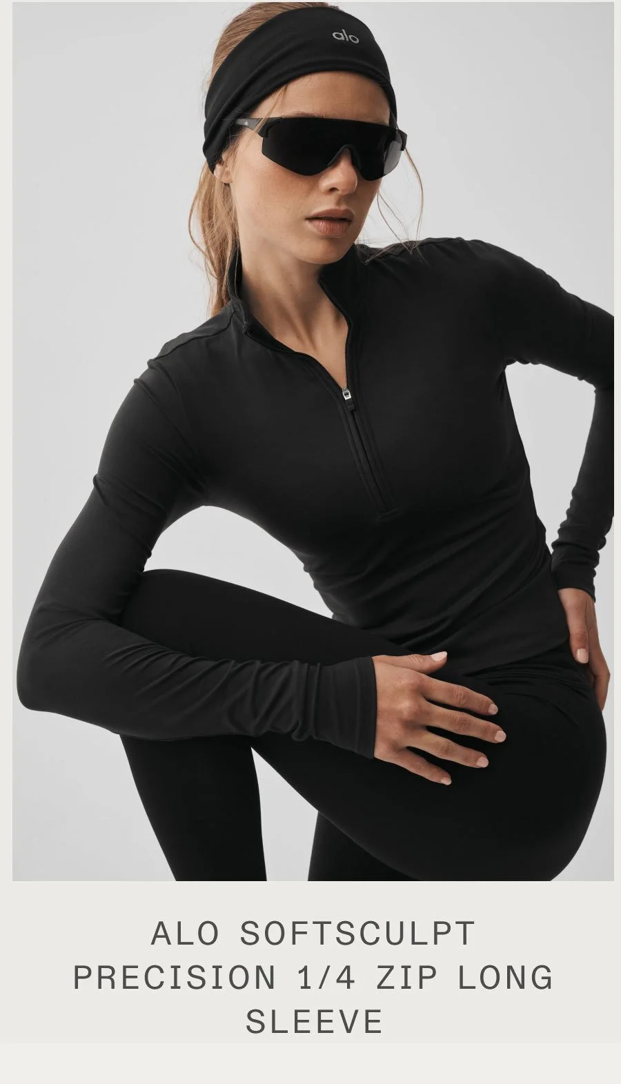 ALO SOFTSCULPT PRECISION 1/4 ZIP LONG SLEEVE