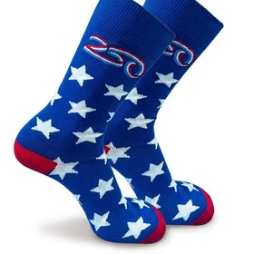 USA 250 Crew Socks Blue / Medium John's Crazy Socks