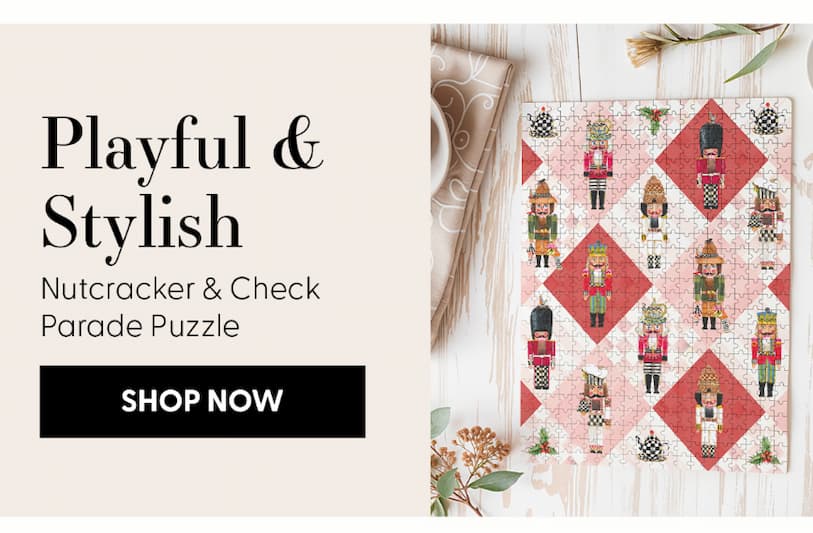 Mackenzie Childs Nutcracker and Check Parade Puzzle