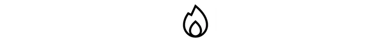 Icon of a small flame representing the Trending category.