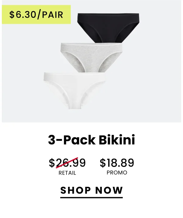 3-Pack High Waisted Brief