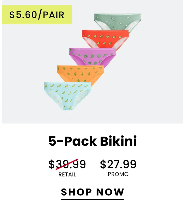 5-Pack High Waisted Brief