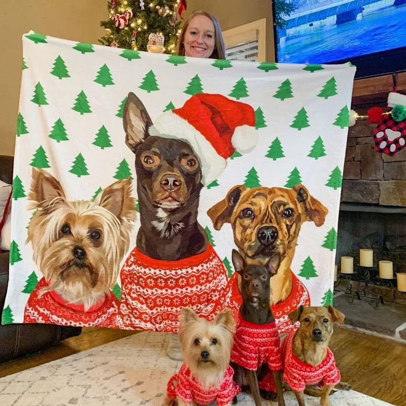 Image of Custom Pet Fleece Blanket
