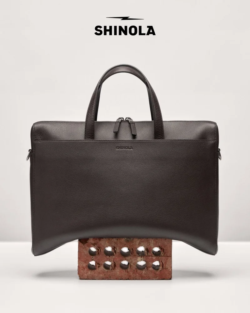 SHINOLA CANFIELD LEATHER BAG