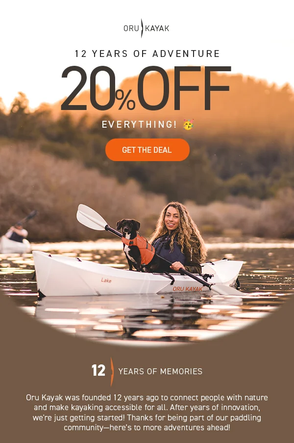 IT'S OUR BIRTHDAY! We're celebrating 12 years of adventure with 20% OFF IT'S OUR BIRTHDAY! We're celebrating 12 years of adventure with 20% OFF