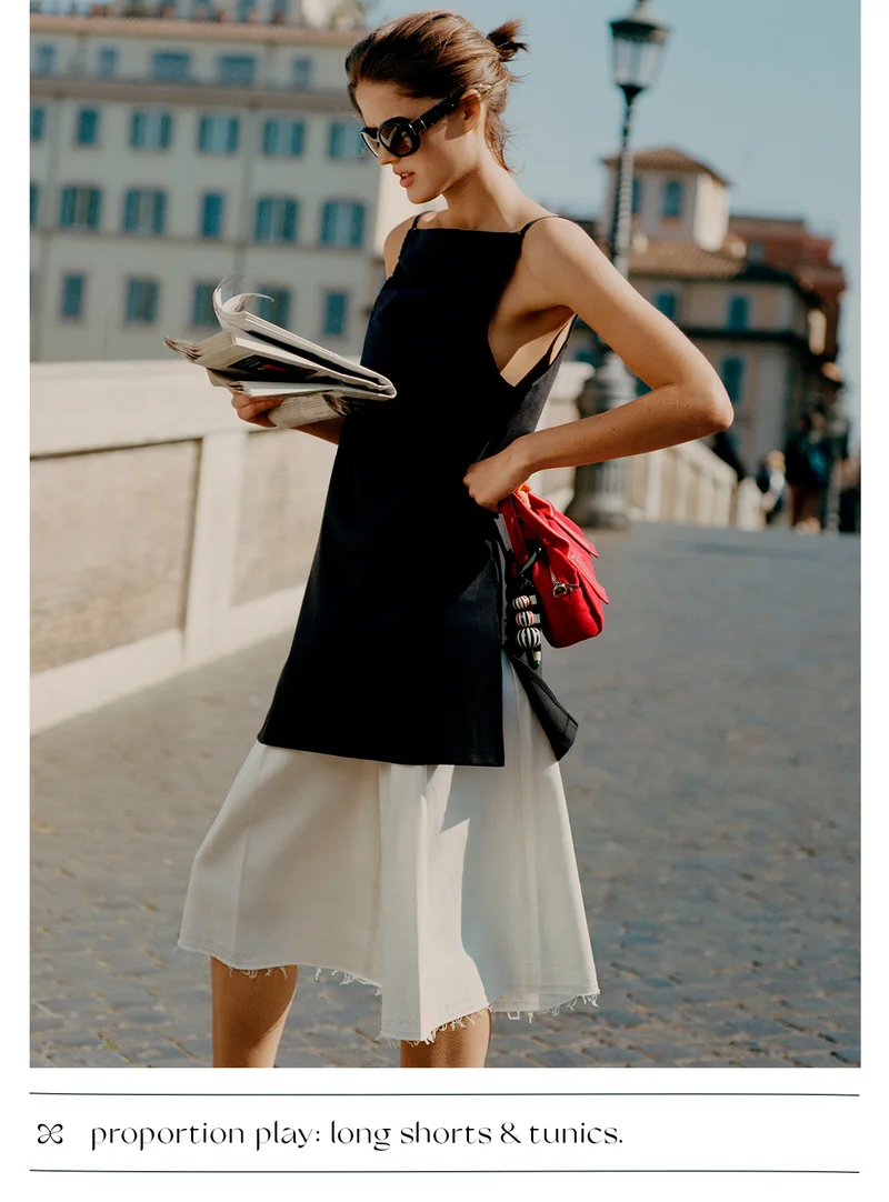 proportion play: long shorts & tunics