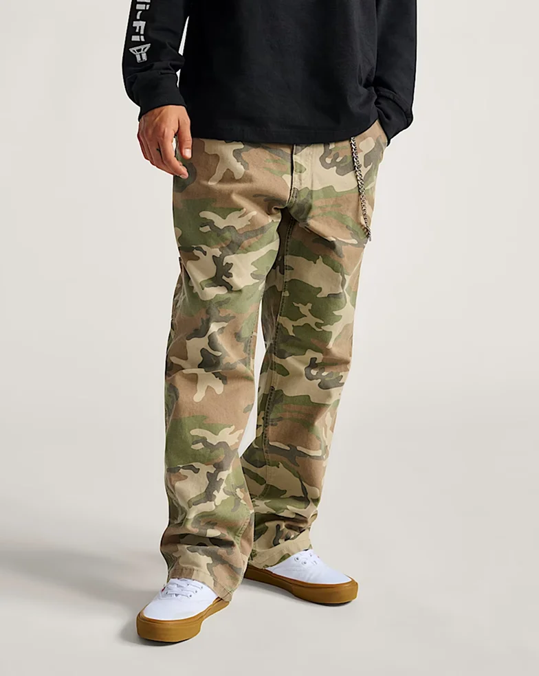 Drill Chore Carpenter Loose Denim Pants