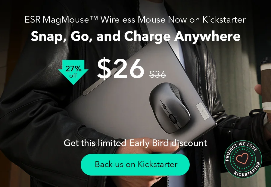 ESR MagMouse™ Wireless Mouse Now on Kickstarter