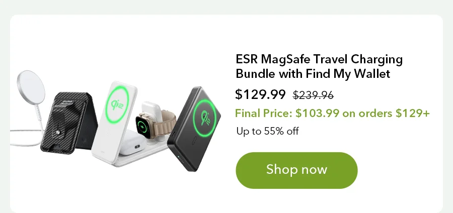 ESR MagSafe&nbsp;Travel&nbsp;Charging&nbsp;Bundle&nbsp;with&nbsp;Find&nbsp;My&nbsp;Wallet