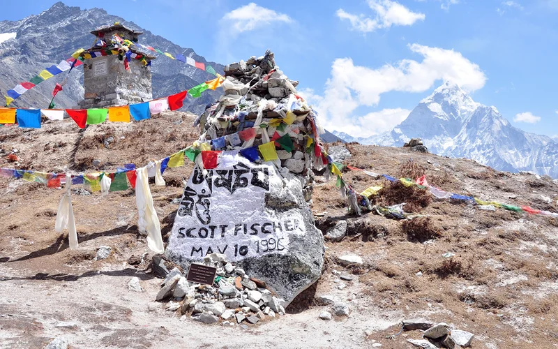 A memorial near Everest Base Camp