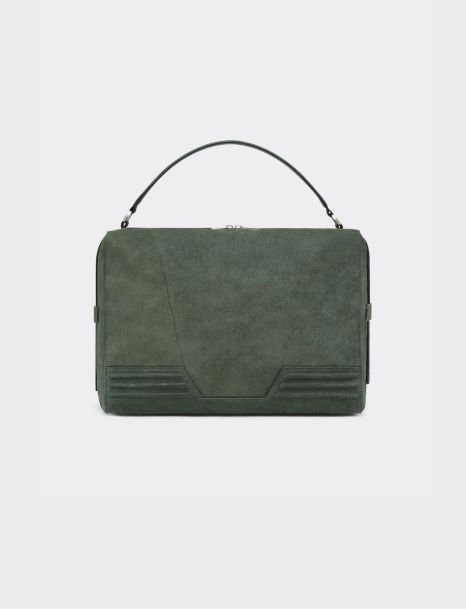 Ferrari GT Bag in suede with handle and shoulder strap