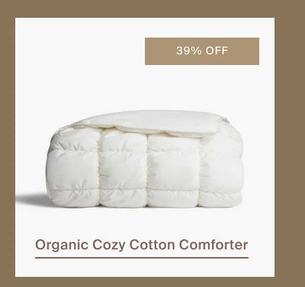 Organic Cozy Cotton Comforter in Cream