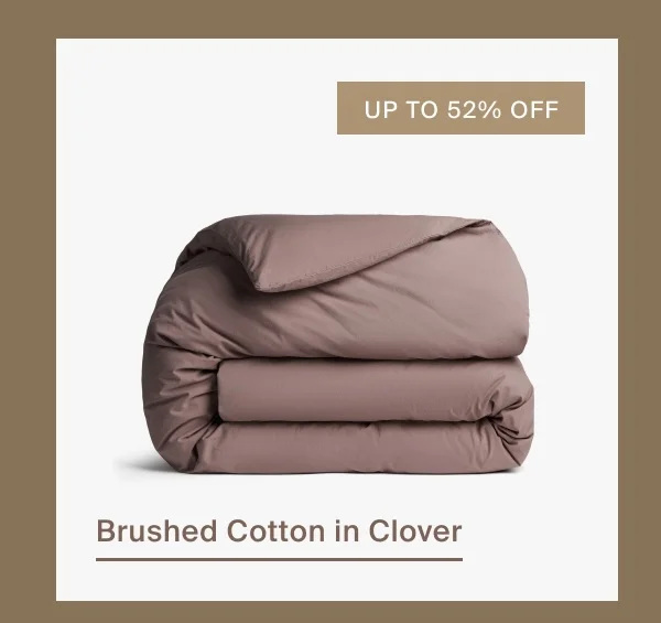Brushed Cotton Duvet Cover in Clover