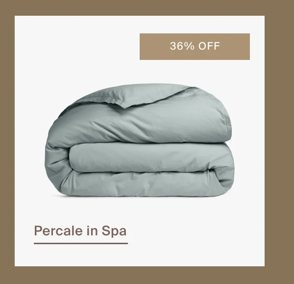 Percale Duvet Cover in Spa