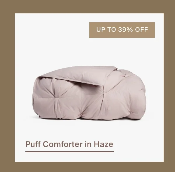 Organic Cotton Puff Comforter in Haze