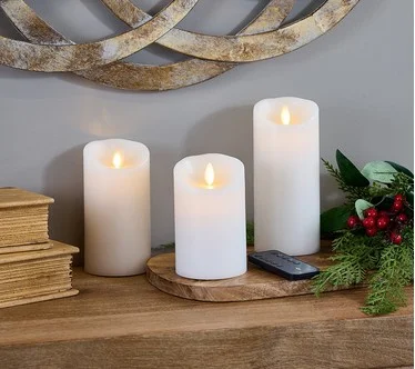 Luminara Set of 3 Colorscape Flameless Pillars