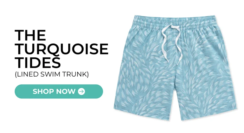 Lined Classic Swim Trunk: The Turquoise Tides 7"