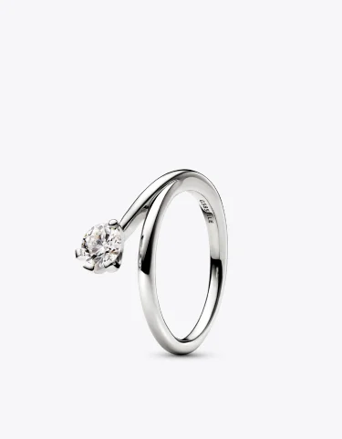 Pandora Nova Lab-grown Diamond Asymmetric Ring