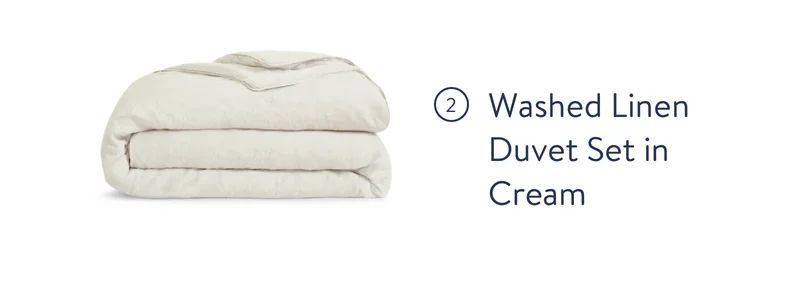 Washed linen duvet set