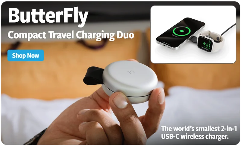 ButterFly Compact Travel Charging Duo