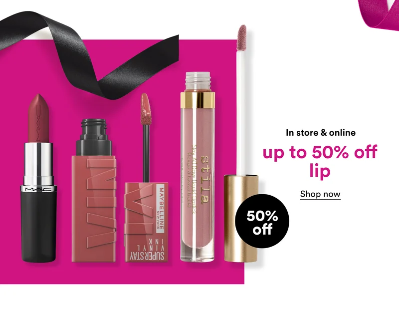In store & online | up to 50% off lip