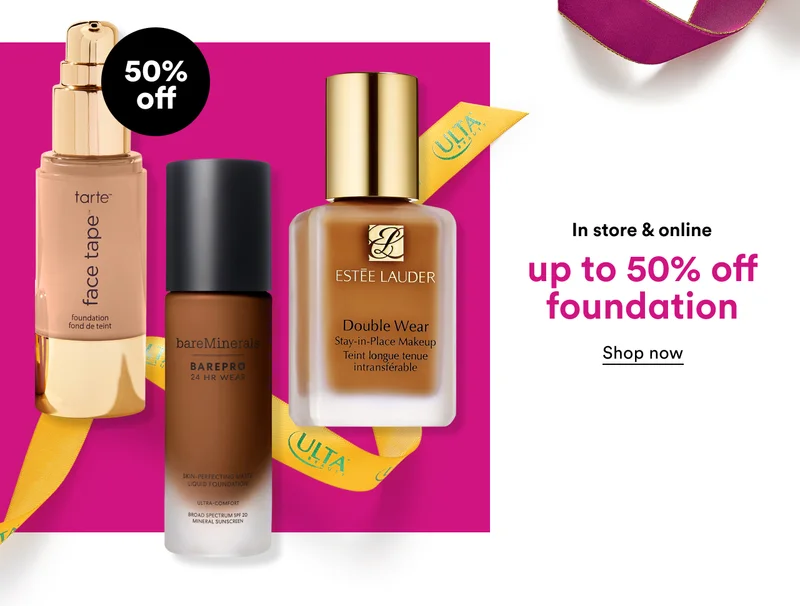In store & online | up to 50% off foundation
