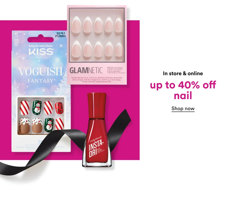 In store & online | up to 40% off nail