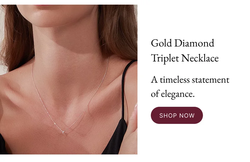 Gold Diamond Triplet Necklace >