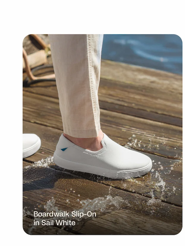 Boardwalk Slip-On in Sail White