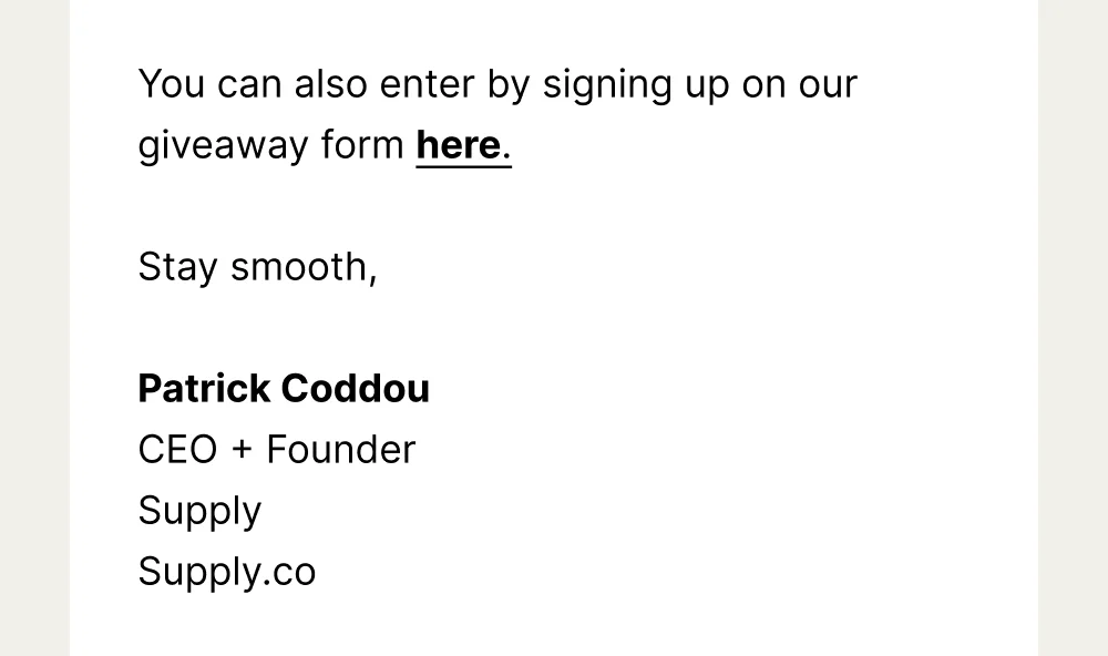 You can also enter by singing up on our giveaway form here.