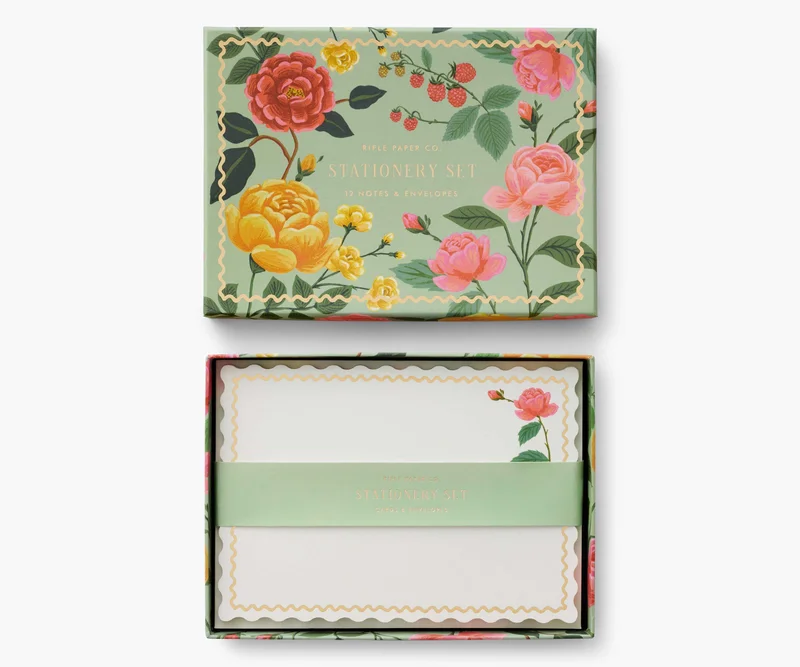 Image of Social Stationery Set - Roses