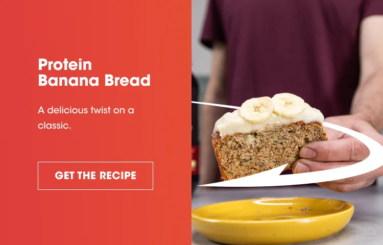 Protein Banana Bread A delicious twist on a classic. GET THE RECIPE