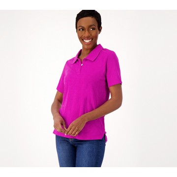 Joan Rivers Slub Knit Polo Shirt