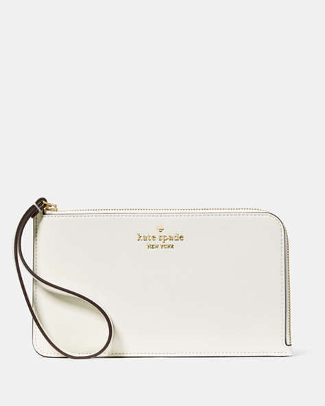 Lucy Crinkle Patent Medium L-zip Wristlet