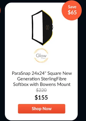 Glow ParaSnap 24x24inches Square New Generation SterlingFibre Softbox with Bowens Mount