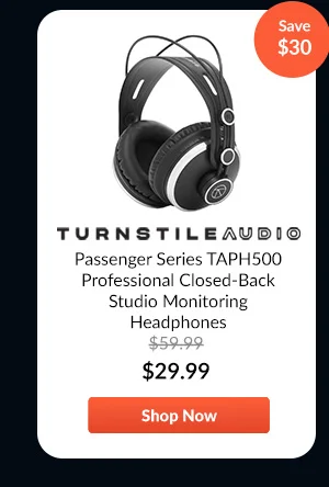 Turnstile Audio Passenger Series TAPH500 Professional Closed-Back Studio Monitoring Headphones