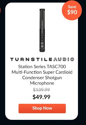 Turnstile Audio Station Series TASC700 Multi-Function Super Cardioid Condenser Shotgun Microphone