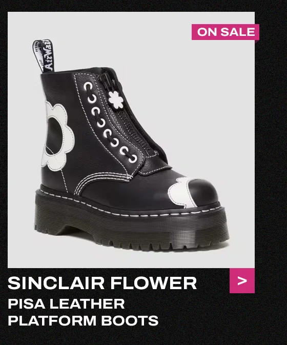 SINCLAIR FLOWER PISA LEATHER PLATFORM BOOTS
