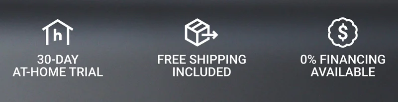 30-day at-home trial Free shipping included 0% Financing available