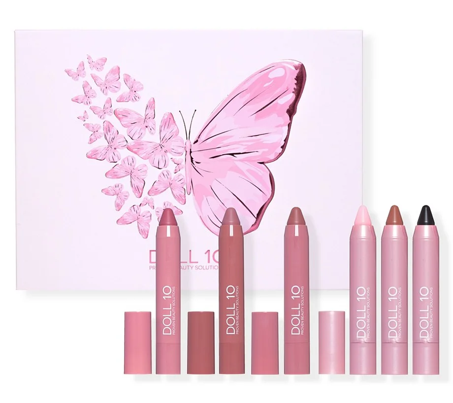 Doll 10 Shades of Possibility 6pc Lip Crayon Boxed Set