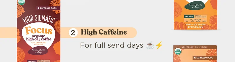 Focus Dark Roast High Caf Espresso Pods