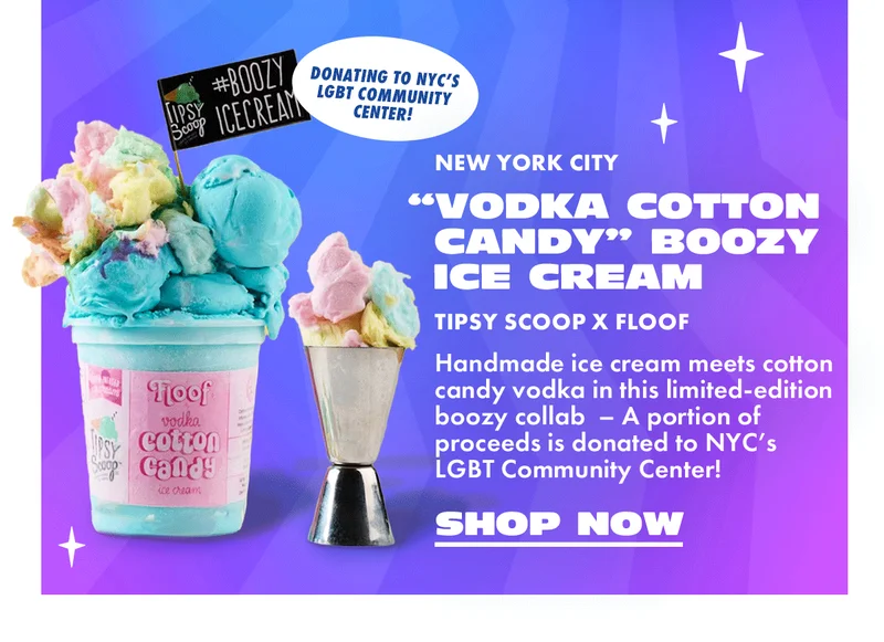 Cotton Candy Boozy Ice Cream