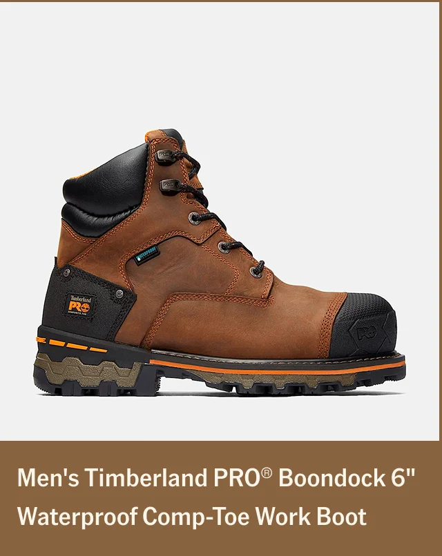Men's Timberland PRO Boondock 6 Inch Waterproof Comp-Toe Work Boot