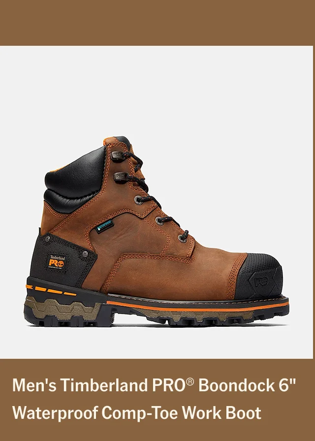 Men's Timberland PRO Boondock 6 Inch Waterproof Comp-Toe Work Boot