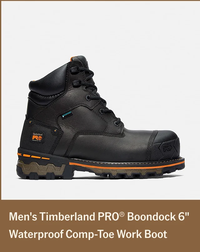 Men's Timberland PRO Boondock 6 Inch Waterproof Comp-Toe Work Boot