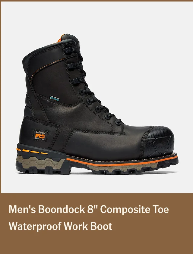 Men's Boondock 8 Inch Composite Toe Waterproof Work Boot
