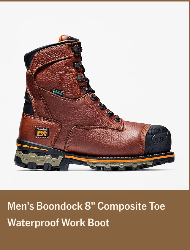Men's Boondock 8 Inch Composite Toe Waterproof Work Boot