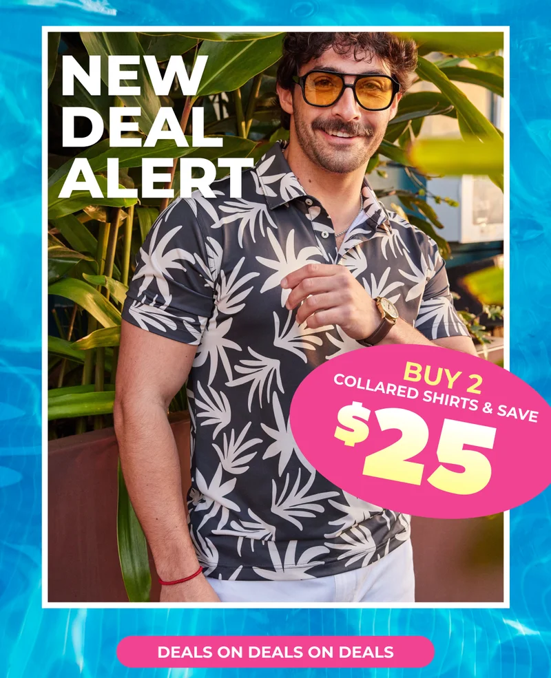 NEW DEAL ALERT - Buy 2 Collared Shirts Save $25