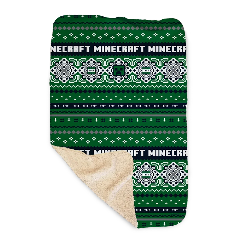 Image of Creeper Fairisle Holiday Blanket